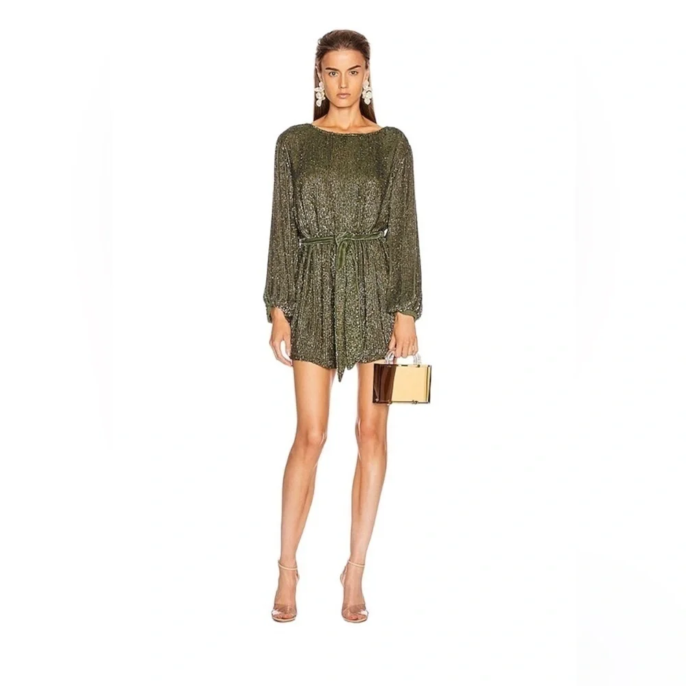 Retrofete Grace Green Sequin Dress Size XS